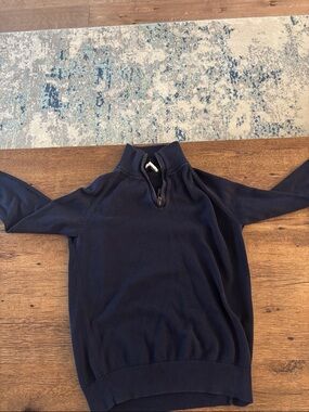 Boys Crewcuts Navy Quarter-Zip Sweater